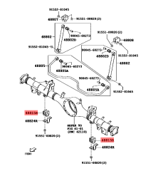 48815-B4040 DAIHATSU TERIOS VIRAJ DEMIR LASTIĞI ARKA J210 1 ADET