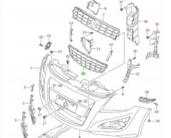 71721-51K00-5PK SUZUKİ SPLASH ÖN TAMPON ORTA IZGARA PLASTİĞİ